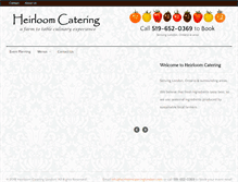 Tablet Screenshot of heirloomcateringlondon.com